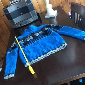 Blue Patterned Women's Sweater